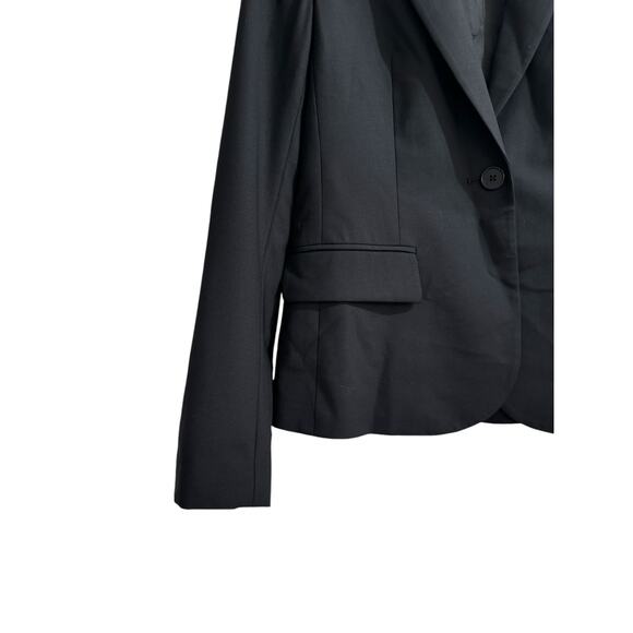 Theory Wool Blazer 6 Charcoal Gray Academia Preppy Work Office Professional - Picture 4 of 5